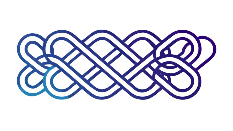 Blue Intricate Celtic Knot Design Element, vector design Generative AI
