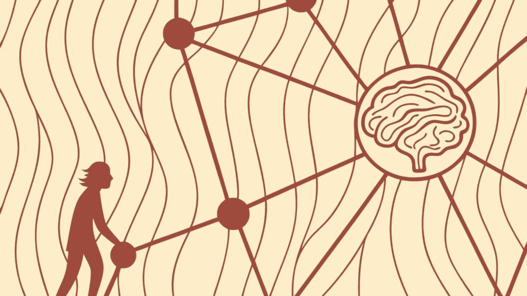 Human Evolution and Brain Connection Abstract Art, vector design Generative AI