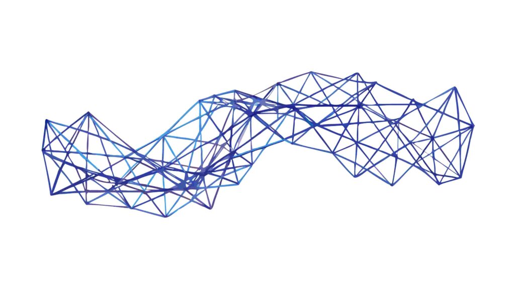 Abstract Wavy Geometric Network Connectivity Vector, vector design Generative AI