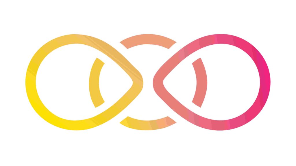 Three Interlocking Circles Infinity Symbol Vector, vector design Generative AI
