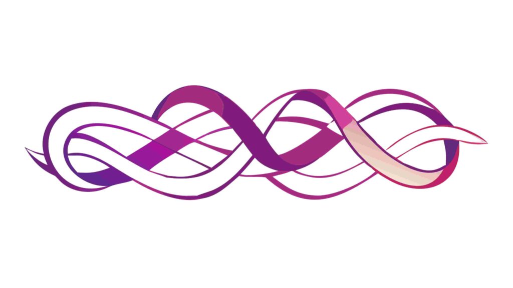 Dynamic Purple Wavy Abstract Ribbon Design, vector design Generative AI