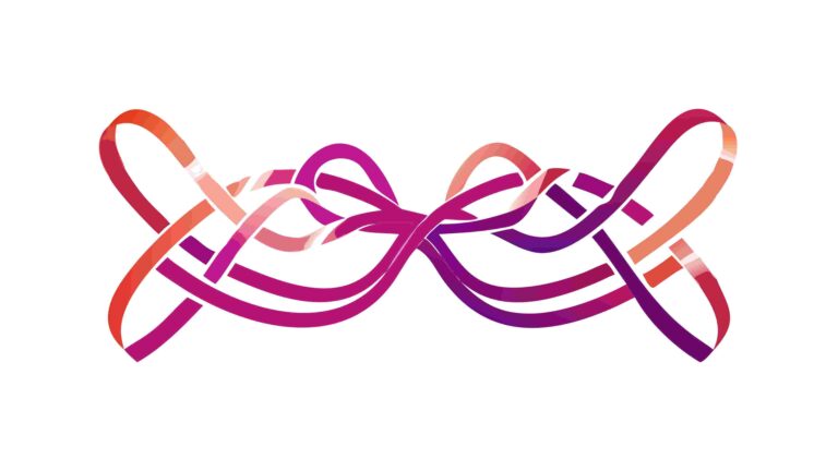 Abstract Interwoven Loops Purple Gradient Design, vector design Generative AI