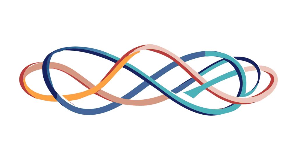 Multi-Color Abstract Infinity Symbol Loop Design, vector design Generative AI