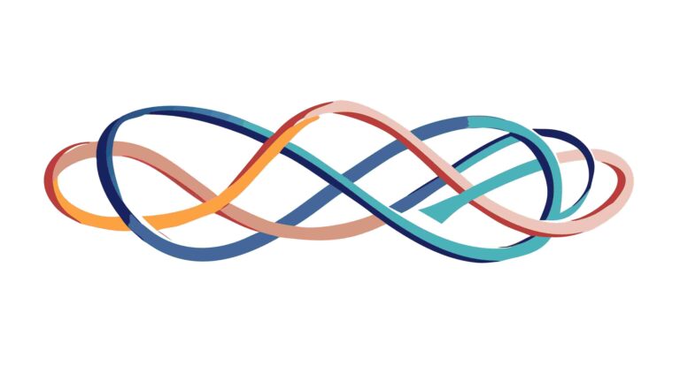 Multi-Color Abstract Infinity Symbol Loop Design, vector design Generative AI