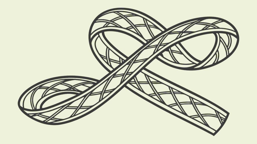 Abstract Flowing Ribbon Loop Textured Pattern, vector design Generative AI