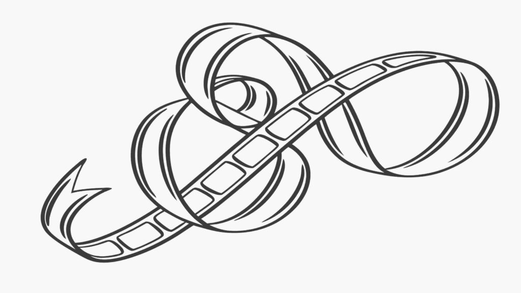Abstract Ribbon Number Eight or Infinity Symbol, vector design Generative AI