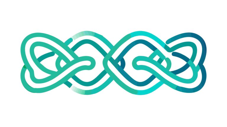 Green Interwoven Celtic Knot Pattern Design, vector design Generative AI