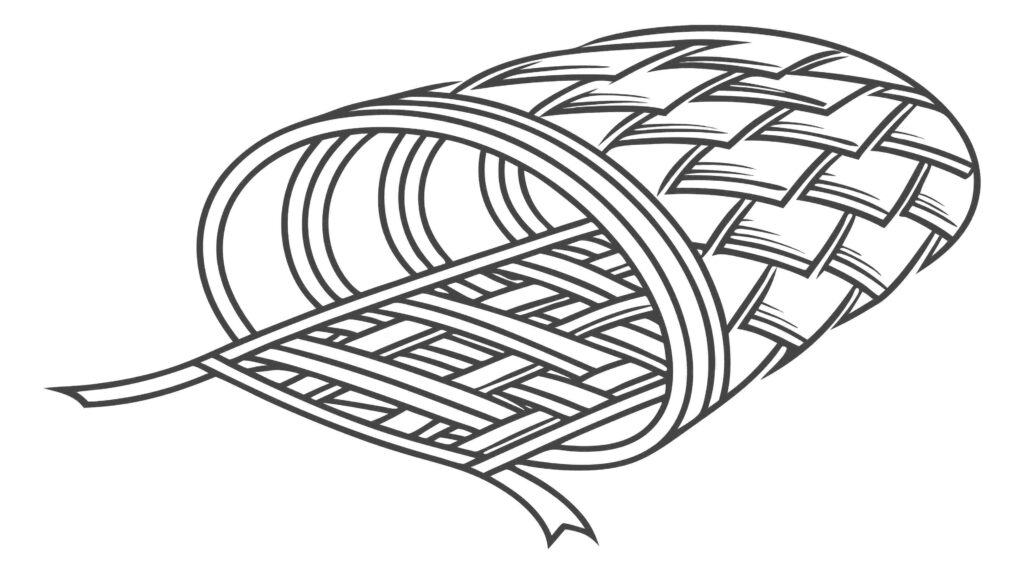 Handcrafted Woven Basket Texture Design Element, vector design Generative AI