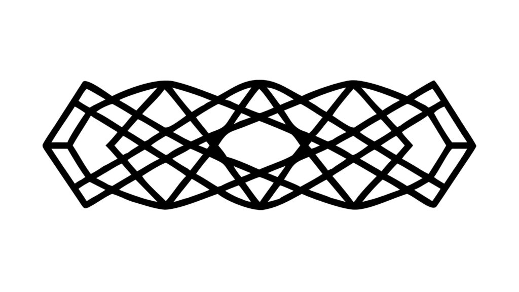 Abstract Geometric Interlocking Line Pattern, vector design Generative AI