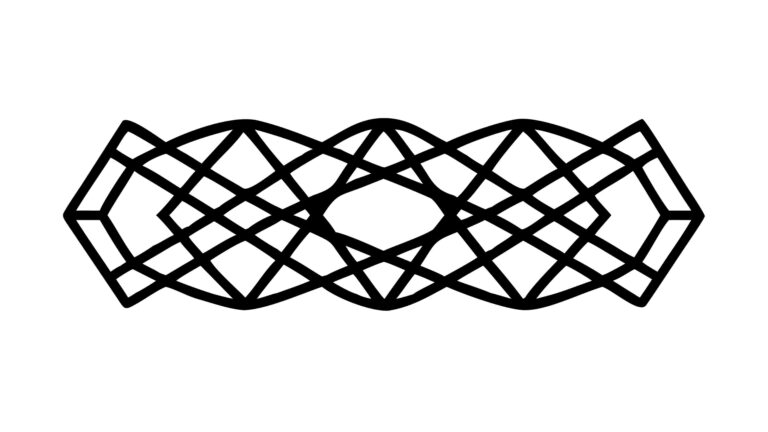 Abstract Geometric Interlocking Line Pattern, vector design Generative AI