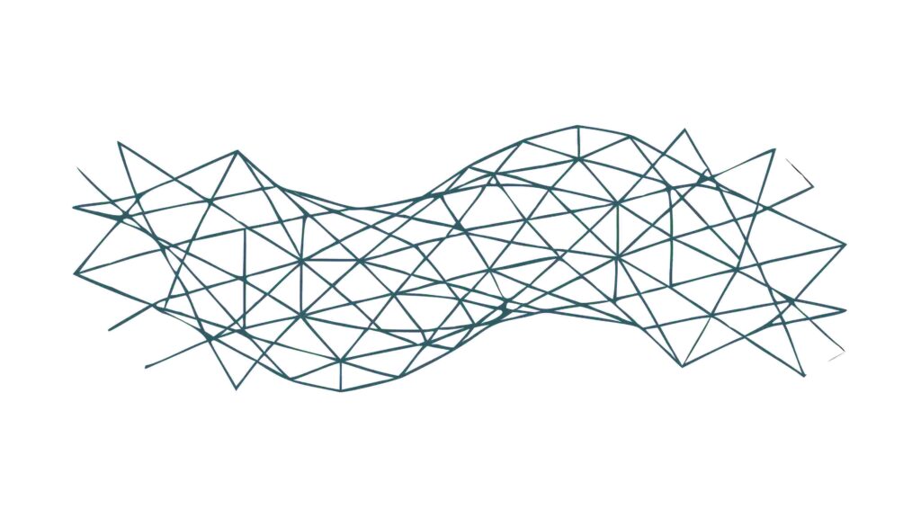 Abstract Wavy Geometric Network Grid Structure, vector design Generative AI