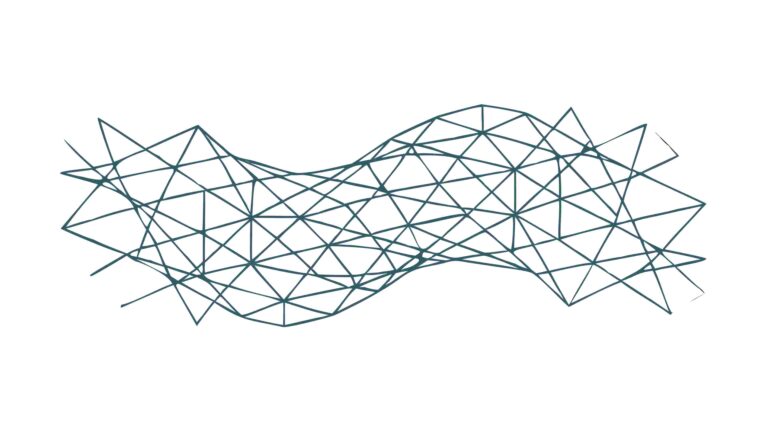 Abstract Wavy Geometric Network Grid Structure, vector design Generative AI