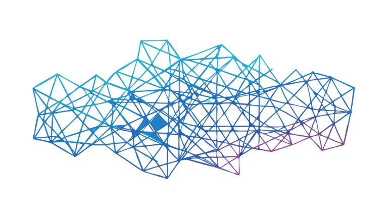 Abstract Complex Multi-Color Network Structure, vector design Generative AI