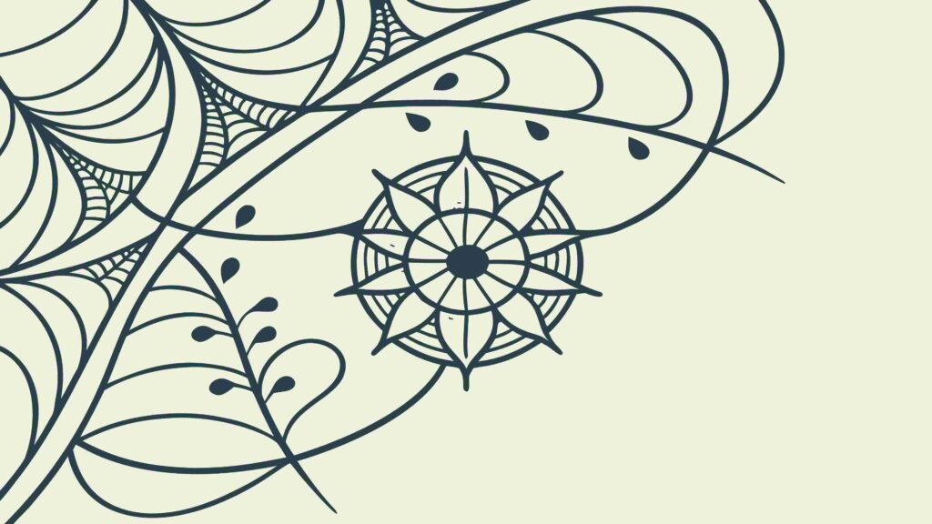 Whimsical Spiderweb with Abstract Floral Elements, Intricate Vector Art, vector design Generative AI