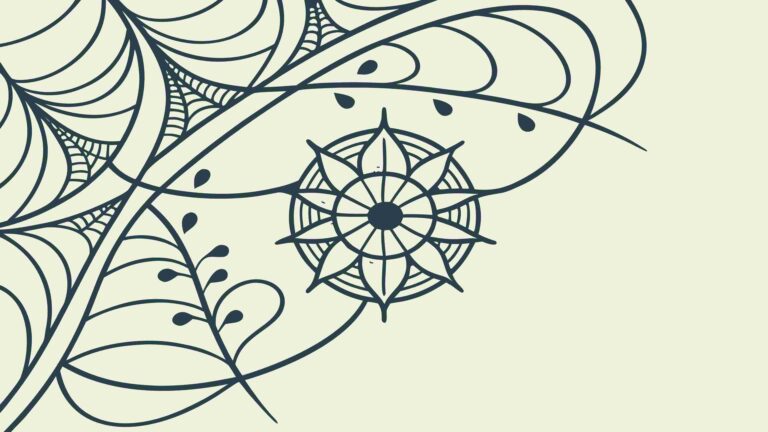 Whimsical Spiderweb with Abstract Floral Elements, Intricate Vector Art, vector design Generative AI