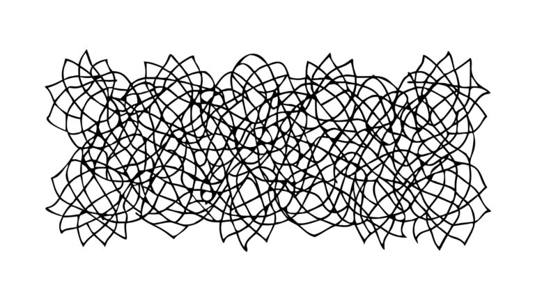 Chaotic Abstract Ink Lines Pattern, Dynamic Grungy Vector Texture, vector design Generative AI