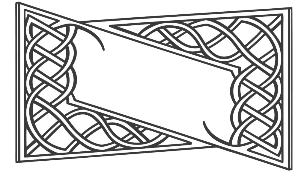 Ornate Celtic Knot Border Frame, Intricate Traditional Vector Design, vector design Generative AI