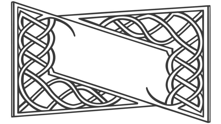 Ornate Celtic Knot Border Frame, Intricate Traditional Vector Design, vector design Generative AI