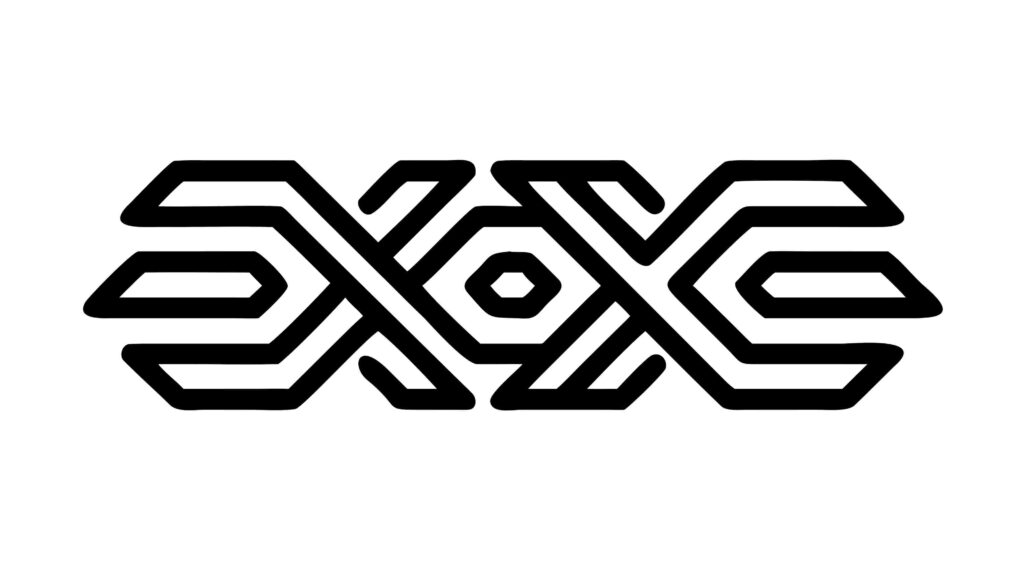 Abstract Interlocking X-Pattern, Bold Geometric Vector Design, vector design Generative AI