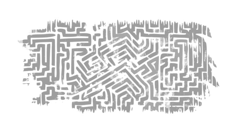 Textured Maze Pattern, Grungy Abstract Puzzle Vector Design, vector design Generative AI