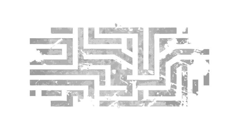 Grungy Rectangular Maze Pattern, Textured Puzzle Vector Art, vector design Generative AI