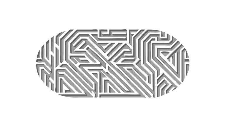 Oval Maze Puzzle, Engaging Mind Challenge Vector Design, vector design Generative AI