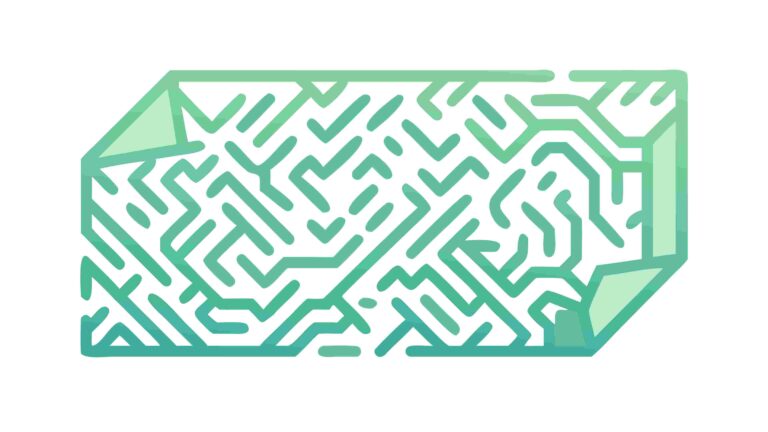 Maze on Floating Cube, Abstract Puzzle Concept Vector, vector design Generative AI