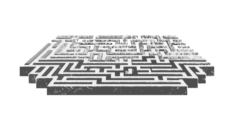 Isometric 3D Maze Structure, Complex Puzzle Vector Graphic, vector design Generative AI