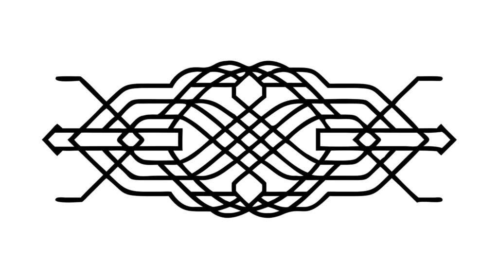 Abstract Geometric Border Ornament, Modern Decorative Vector Element, vector design Generative AI