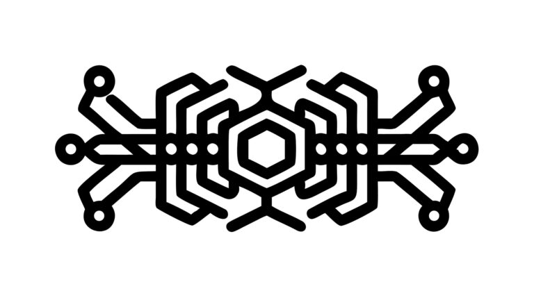 Abstract Hexagonal Circuit Pattern, Futuristic Technology Vector Design, vector design Generative AI