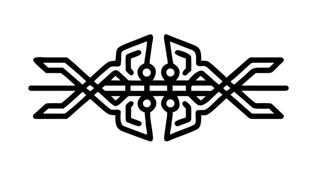 Stylized Geometric Circuit Border, Modern Tech Decorative Element, vector design Generative AI