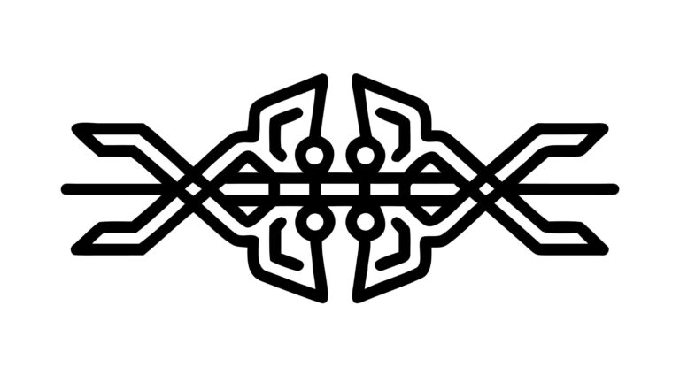 Stylized Geometric Circuit Border, Modern Tech Decorative Element, vector design Generative AI