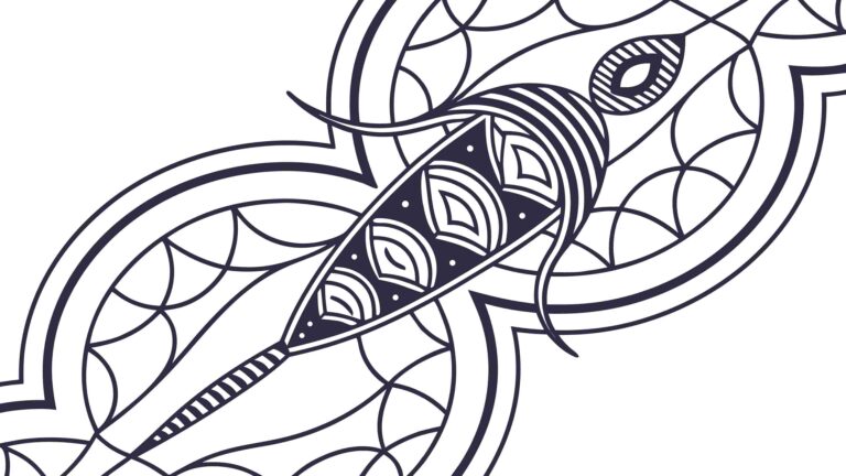 Abstract Ornate Insect-Like Pattern, Intricate Decorative Vector Art, vector design Generative AI