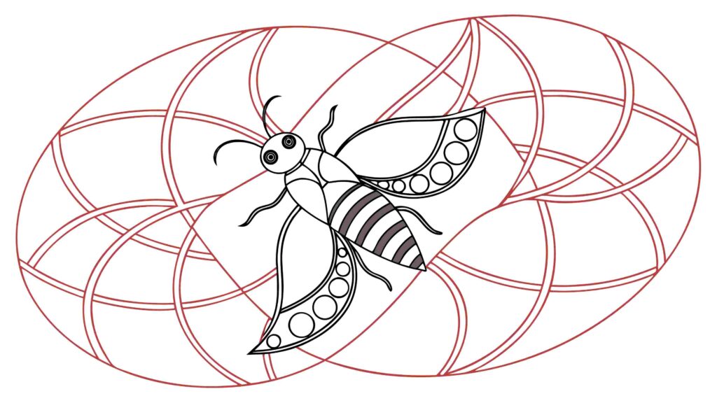 Abstract Moth with Geometric Wings, Nature-Tech Blend Vector Art, vector design Generative AI