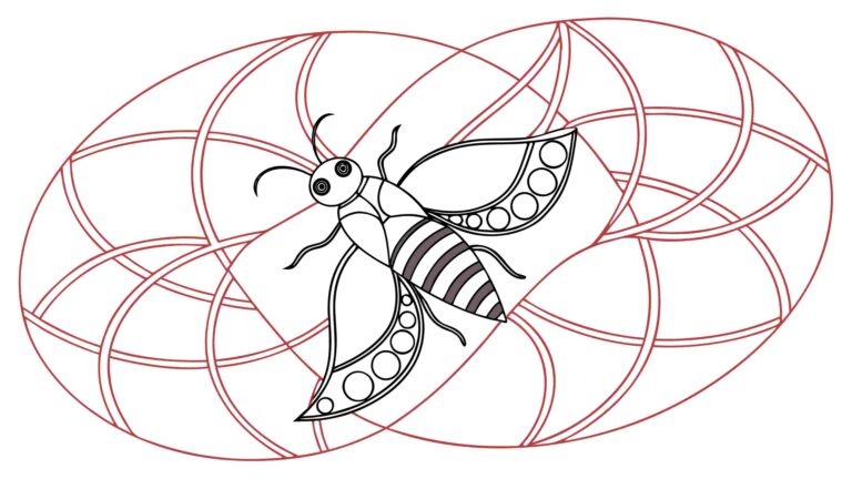 Abstract Moth with Geometric Wings, Nature-Tech Blend Vector Art, vector design Generative AI