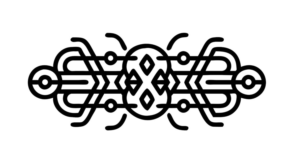 Abstract Geometric Pattern Border, Modern Decorative Vector Element, vector design Generative AI