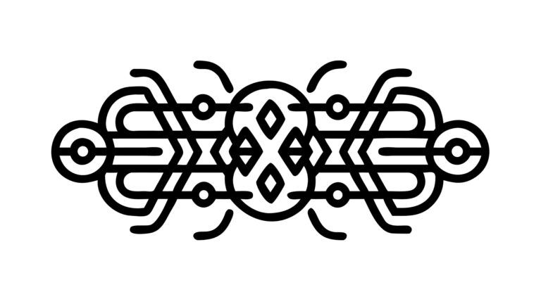 Abstract Geometric Pattern Border, Modern Decorative Vector Element, vector design Generative AI