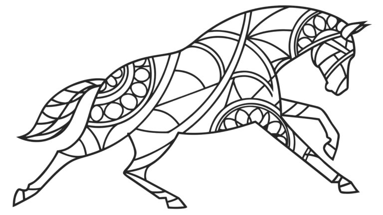 Abstract Geometric Horse, Dynamic Animal Vector Art, vector design Generative AI