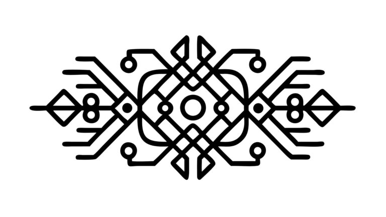 Abstract Geometric Circuit Border, Modern Tech Pattern Vector, vector design Generative AI
