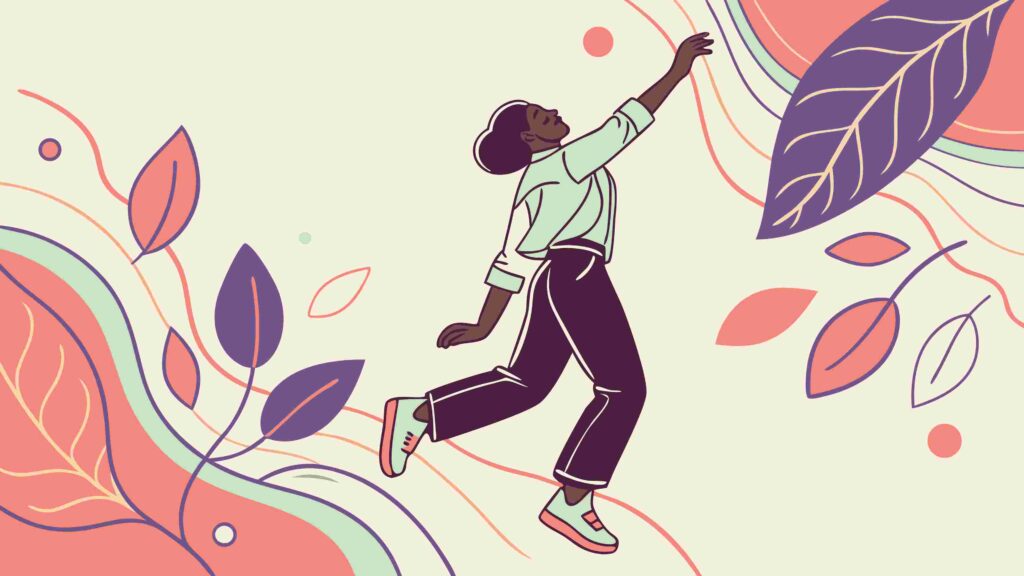 Person Running Through Lush Foliage, Active Nature Scene Vector, vector design Generative AI
