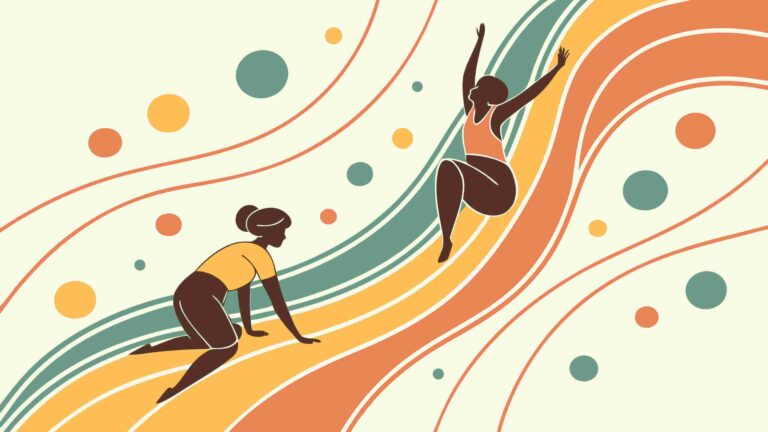 Dynamic Figures with Flowing Lines, Energetic Dance Vector Art, vector design Generative AI