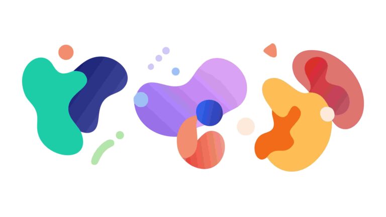 Vibrant Abstract Colorful Blob Shapes, Playful Modern Design Elements, vector design Generative AI
