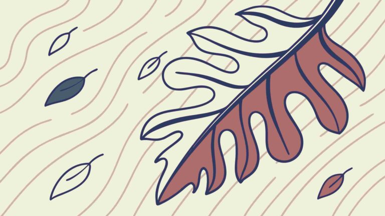 Abstract Autumn Leaves with Gentle Flow, Seasonal Nature Vector Art, vector design Generative AI