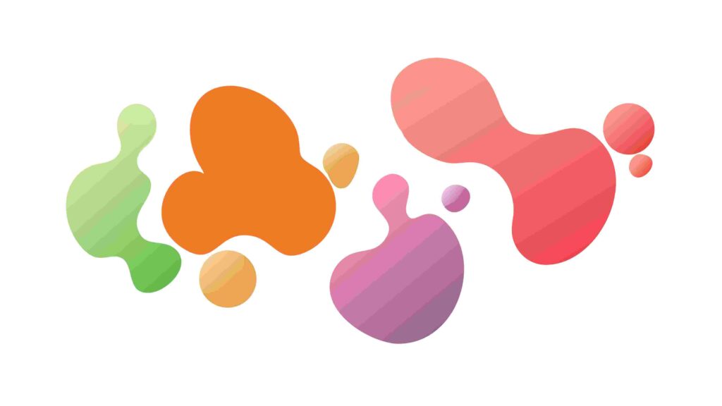 Dynamic Abstract Organic Shapes, Vibrant Colorful Design Elements, vector design Generative AI