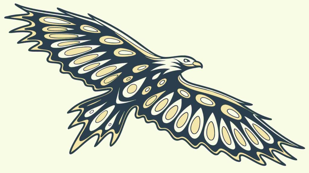 Majestic Eagle with Detailed Feathers, Powerful Bird Vector Art, vector design Generative AI