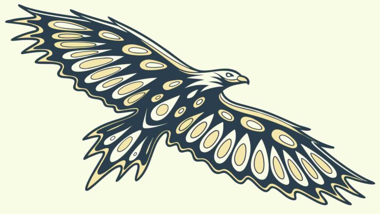 Majestic Eagle with Detailed Feathers, Powerful Bird Vector Art, vector design Generative AI