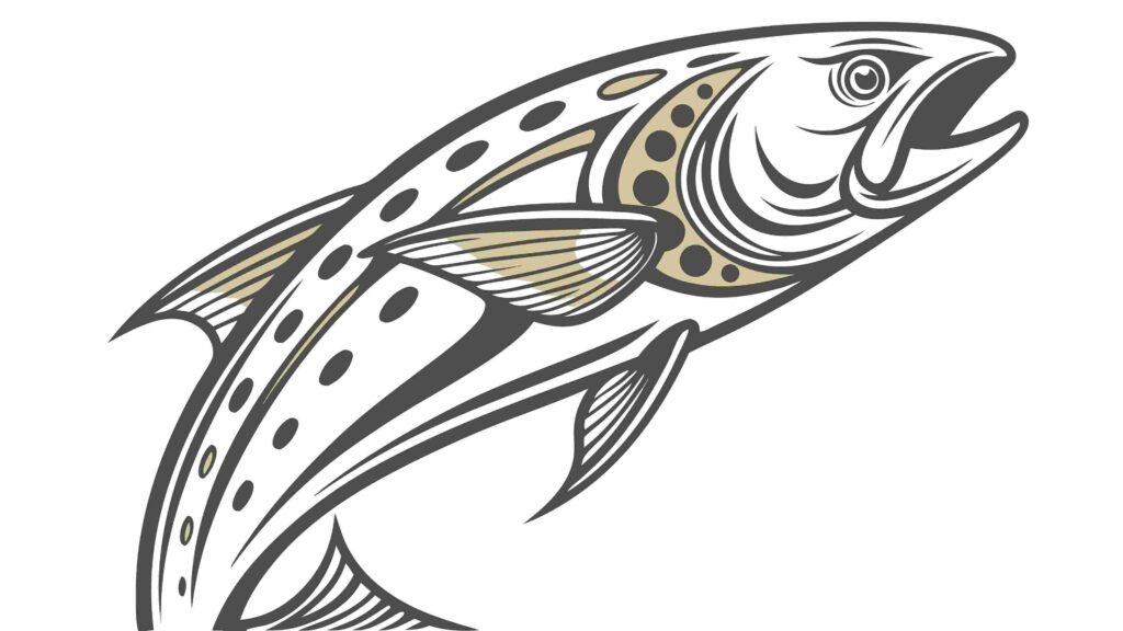 Abstract Fish with Ornate Pattern, Artistic Marine Life Vector Art, vector design Generative AI