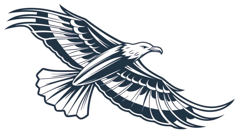 Majestic Eagle in Flight Vector Illustration, vector design Generative AI