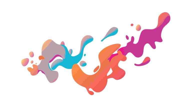 Vibrant Abstract Paint Splashes and Swirls, vector design Generative AI