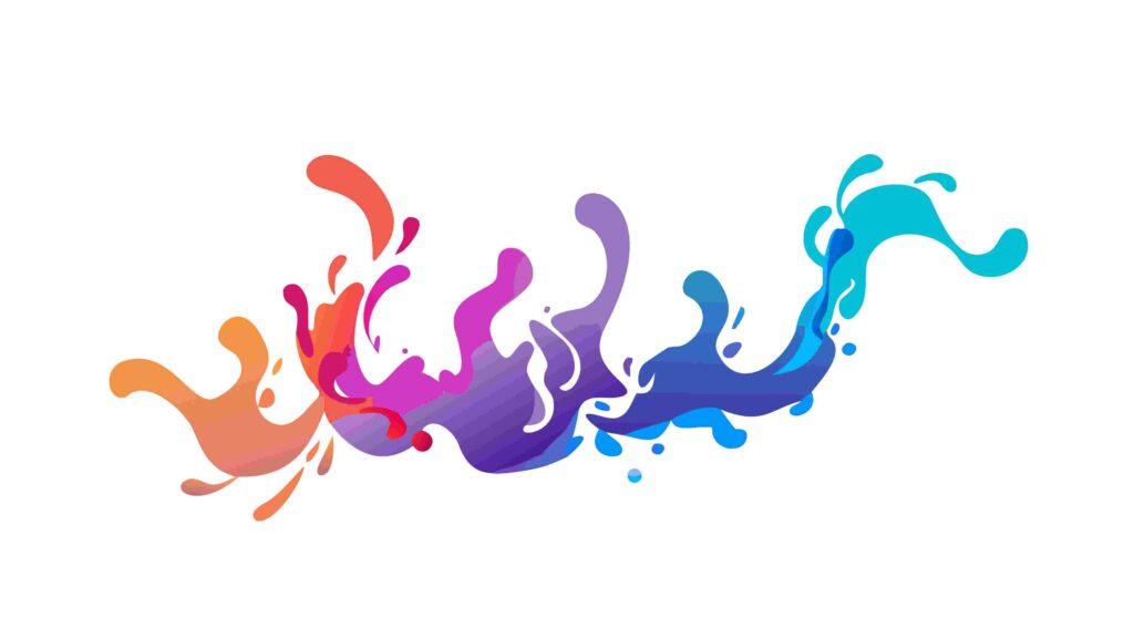 Abstract Irregular Paint Splashes, Vibrant Colors, vector design Generative AI